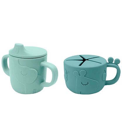 Done by Deer Drink- en snackbeker - 2-pack - Kiekeboe - Blauw