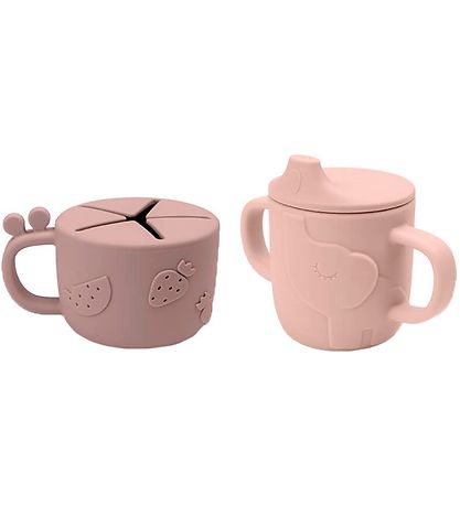 Done By Deer Drinking and Snack Cup - 2-Pack - Peekaboo - Powder Done By Deer Drinking and Snack Cup - 2-Pack - Peekaboo - Powder