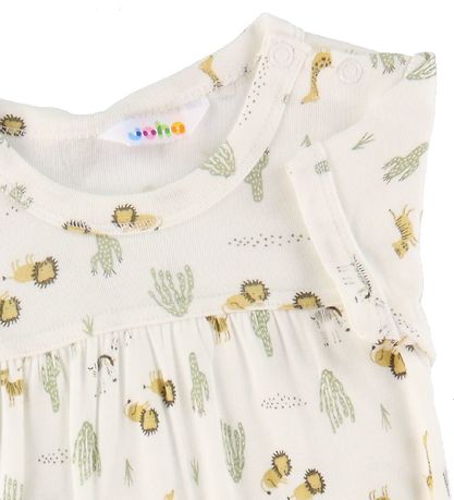 Joha Dress - Bamboo - White w. Savannah
