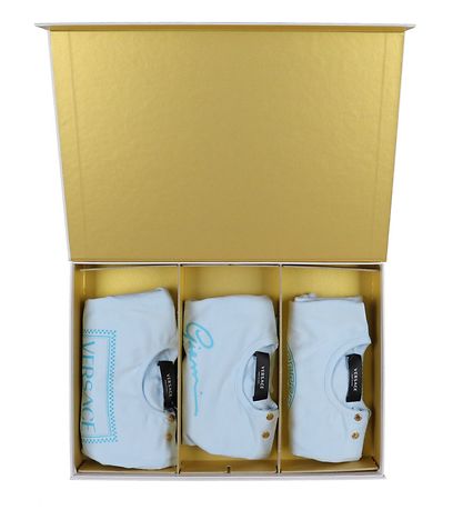 Versace Gift Box - Bodysuit L/S - 3-pack - Light blue
