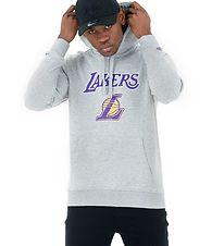 New Era Hoodie - Lakers - Grijs Gevlekt New Era Hoodie - Lakers - Grijs Gevlekt