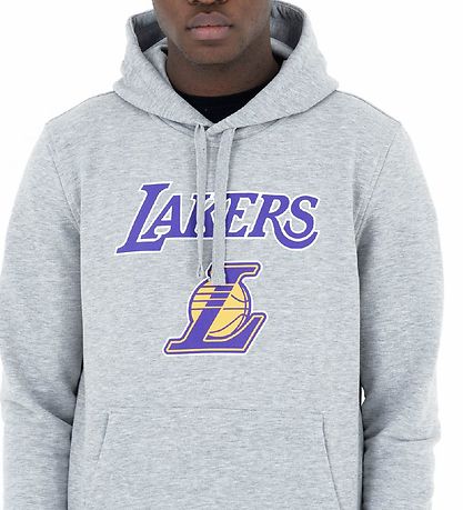 Sweat à Capuche New Era - Lakers - Gris Chiné Sweat à Capuche New Era - Lakers - Gris Chiné