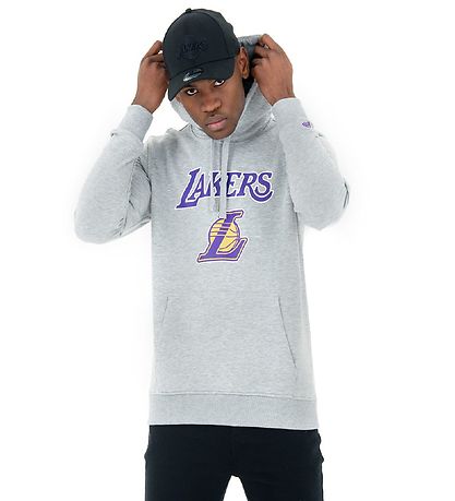 Sweat à Capuche New Era - Lakers - Gris Chiné Sweat à Capuche New Era - Lakers - Gris Chiné