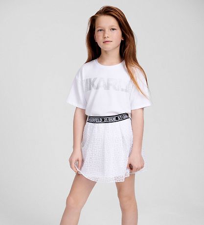 Karl Lagerfeld Skirt - Organic Vision - White w. Logos