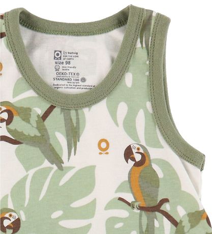 Katvig Dress - Green w. Parrots Katvig Dress - Green w. Parrots