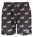 Puma Swim Shorts - Black/White w. Logo Puma Swim Shorts - Black/White w. Logo