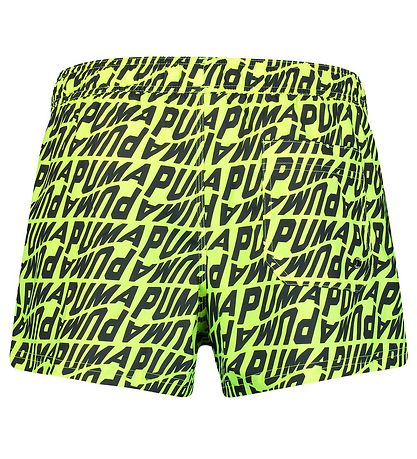 Puma Swim Shorts - Neon Yellow w. Print