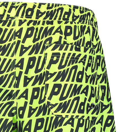Puma Swim Shorts - Neon Yellow w. Print