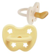 Hevea Pacifiers - 3-36 Mths. - 2-Pack - Natural Rubber - Pale Bu Hevea Pacifiers - 3-36 Mths. - 2-Pack - Natural Rubber - Pale Bu