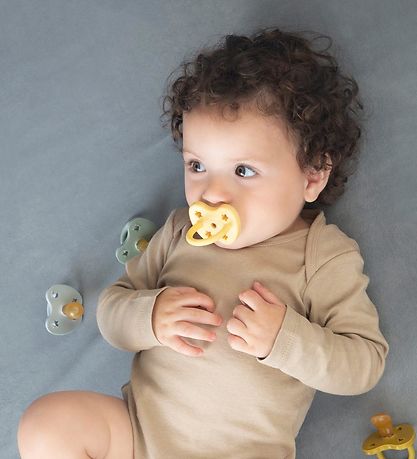 Hevea Pacifiers - 3-36 Mths. - 2-Pack - Natural Rubber - Pale Bu