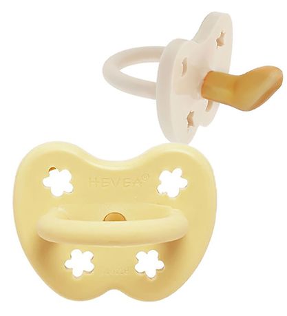 Hevea Pacifiers - 3-36 Mths. - 2-Pack - Natural Rubber - Pale Bu