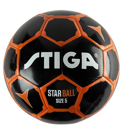 Stiga Football - Star - Size 5 - Black/Orange Stiga Football - Star - Size 5 - Black/Orange