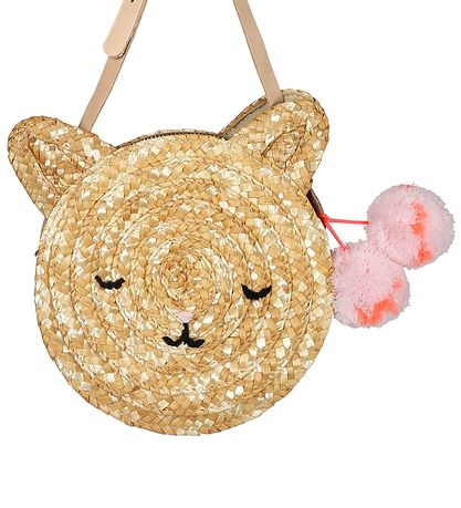 Meri Meri Costume - Straw - Shoulder Bag w. Cat