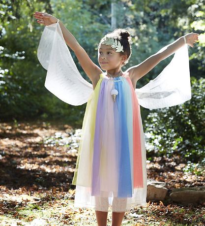 Meri Meri Costume - Tulle Dress w. Magic Wand - Rainbow
