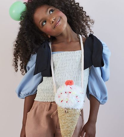 Meri Meri Shoulder Bag - Straw - Ice Waffle