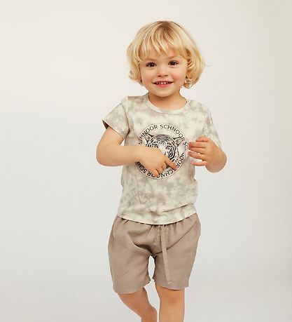 Petit by Sofie Schnoor T-shirt - Julius - Warm Grey w. Tiger