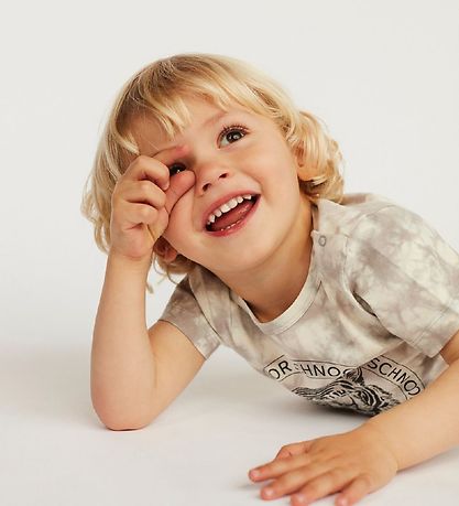 Petit by Sofie Schnoor T-shirt - Julius - Warm Grey w. Tiger