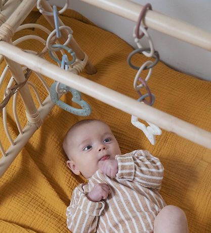 BIBS Upphängningsringar/slingor - 12-pack - Sand/Vanilla/Dark Oa