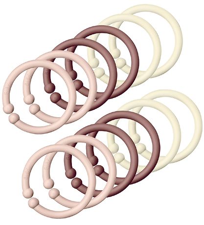 BIBS Ophangringen/Lossen - 12-pack - Blush/Woodchuck/Ivory