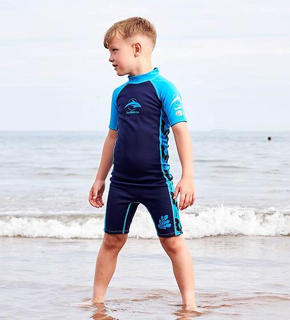 Konfidence Coverall Swimsuit - UV50+ - Palm Maui Blue