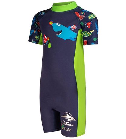 Konfidence Badedrakt - UV50+ - Navy/Lime Fergal