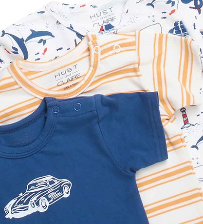 Hust and Claire T-Shirt - 3-pack - Asmo - Wit/Blauw/Geel Hust and Claire T-Shirt - 3-pack - Asmo - Wit/Blauw/Geel