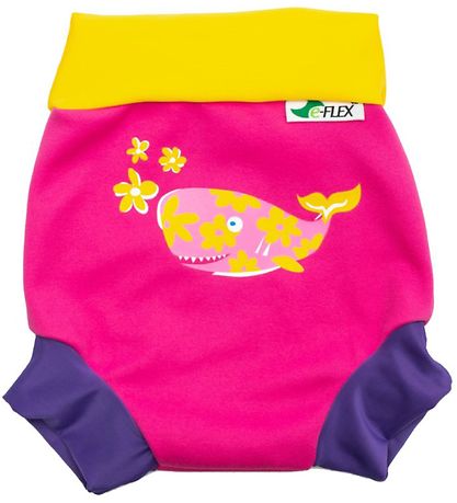 Konfidence Swim Diaper - UV50+ - Swim Nappy - Pink/Yellow Joni