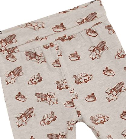Hust and Claire Leggings w. Footies - Lani - Leather w. Print