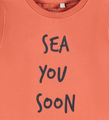 Name It Blouse - NbmFomin - Apricot Brandy w. Text Name It Blouse - NbmFomin - Apricot Brandy w. Text