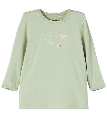 Name It Blouse - NbfFelizia - Desert Sage w. Whale