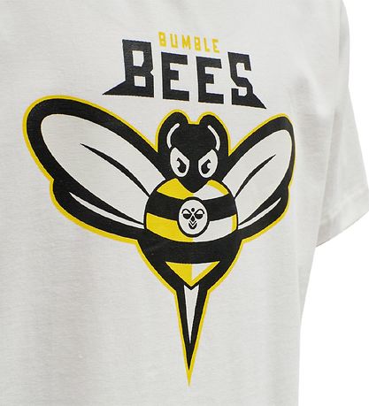 Hummel T-shirt - hmlRimshot - White w. Bee Hummel T-shirt - hmlRimshot - White w. Bee