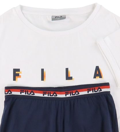 Fila Pyjama Set - White/Navy w. Logo