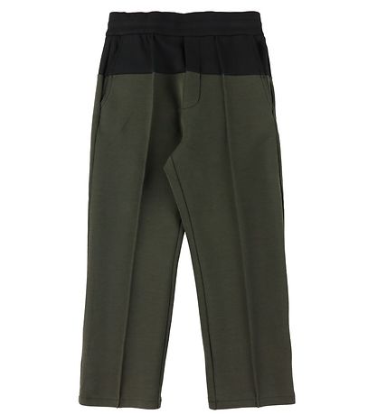 Emporio Armani 바지 - 육군 녹색 포함 검정색