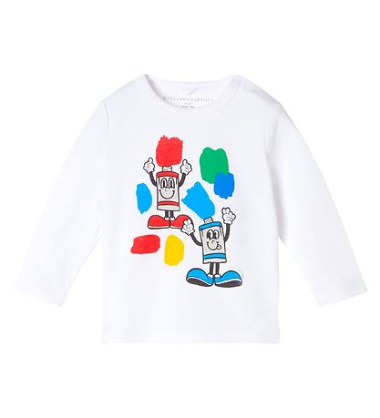 Stella McCartney Kids Genser - Maleri Friends - Off-White