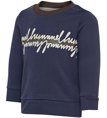 Hummel Sweatshirt - HMLJeppe - Navy w. Print