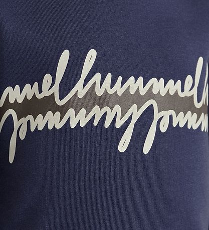 Hummel Sweatshirt - HMLJeppe - Navy w. Print