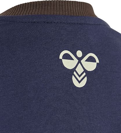 Hummel Sweatshirt - HMLJeppe - Navy w. Print