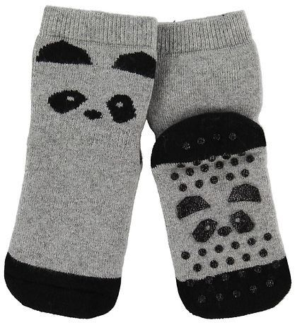 Liewood Socks - Non-Slip - 2-pack - Nellie - Panda Grey Melange
