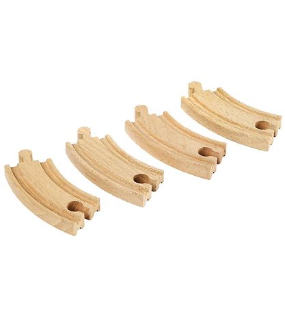 Rails courbes BRIO World - 4 Parties - Carte - Bois 33337 Rails courbes BRIO World - 4 Parties - Carte - Bois 33337