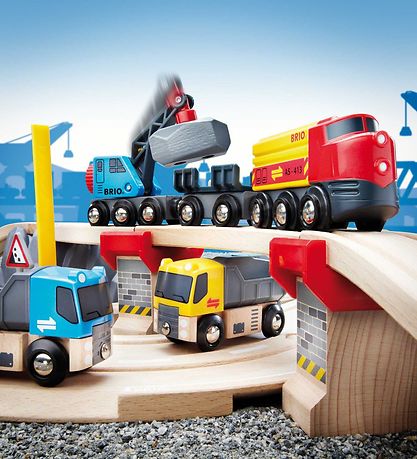 BRIO Train- And Roasway Pilot set - 32 Parts - Grey/Wood 33210 BRIO Train- And Roasway Pilot set - 32 Parts - Grey/Wood 33210