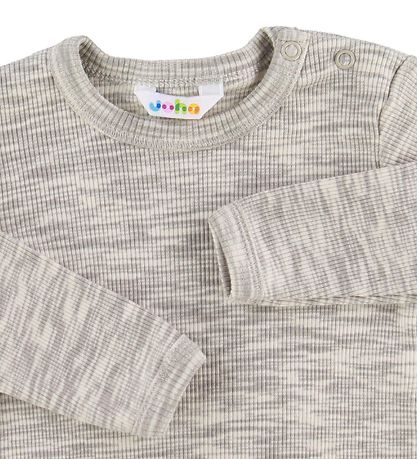 Joha Long sleeve Top - Melange Grey