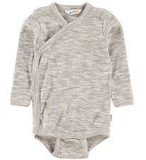 Joha Wrap Body l/s - Melange Grey Joha Wrap Body l/s - Melange Grey