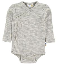 Joha Wrap Body l/s - Grey Melange Joha Wrap Body l/s - Grey Melange