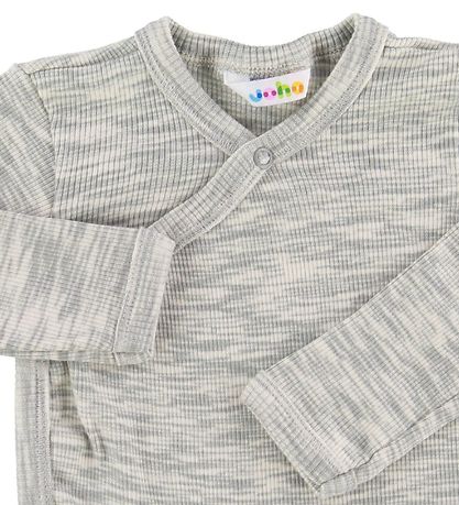 Joha Wrap Body l/s - Grey Melange Joha Wrap Body l/s - Grey Melange
