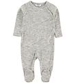 Joha Jumpsuit w. Footies - Grey Melange  Joha Jumpsuit w. Footies - Grey Melange