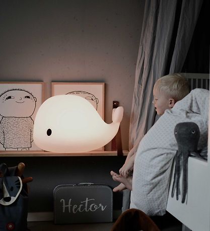 Filibabba Lamp - The Friendly Whale Christian - 30 cm - Wit