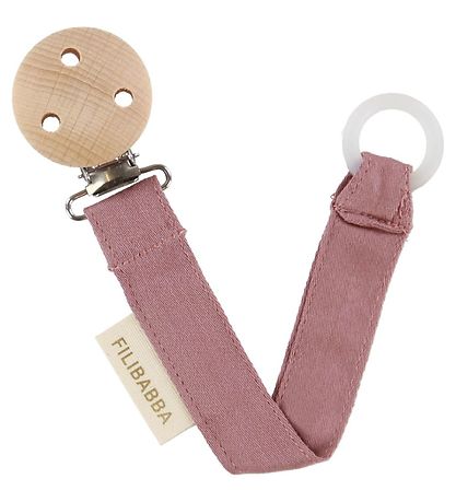 Filibabba Pacifier Clip - Dusty Rose Filibabba Pacifier Clip - Dusty Rose