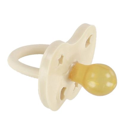 Hevea Smokk - 0-3 Md. - Naturgummi - Melkeaktig White m. Måne/St