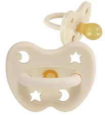 Hevea Napp - 3-36 mån. - Naturgummi - Milky White m. Stjärna/Mån