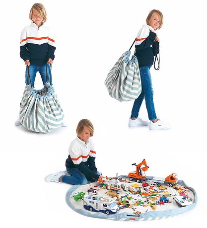 Play&Go Leikkilattia - Ø: 140 Cm - raidat Green Play&Go Leikkilattia - Ø: 140 Cm - raidat Green